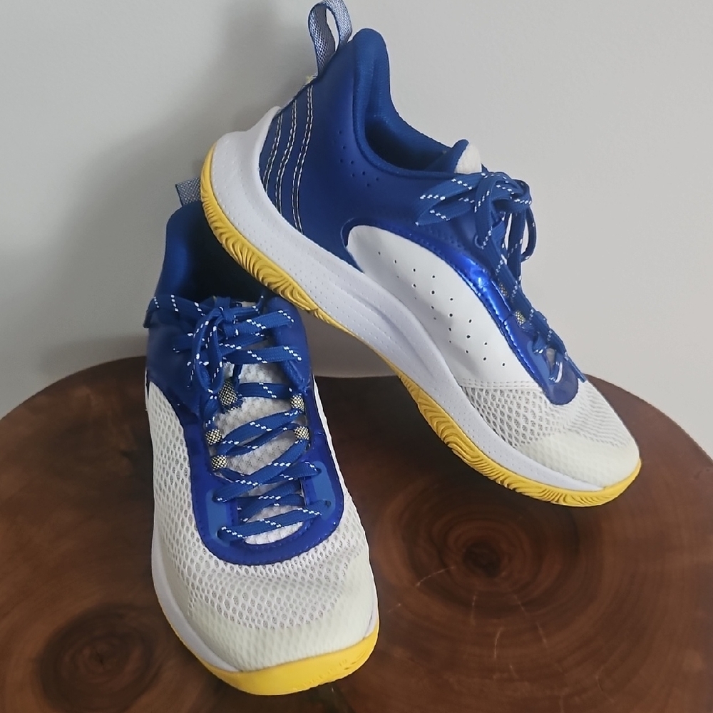 Kids Blue and White Athletic Shoes